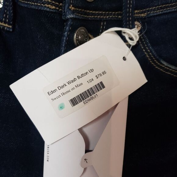 NWT KanCan Dark Wash Jeans NEW Eden dark wash button up - Picture 6 of 12